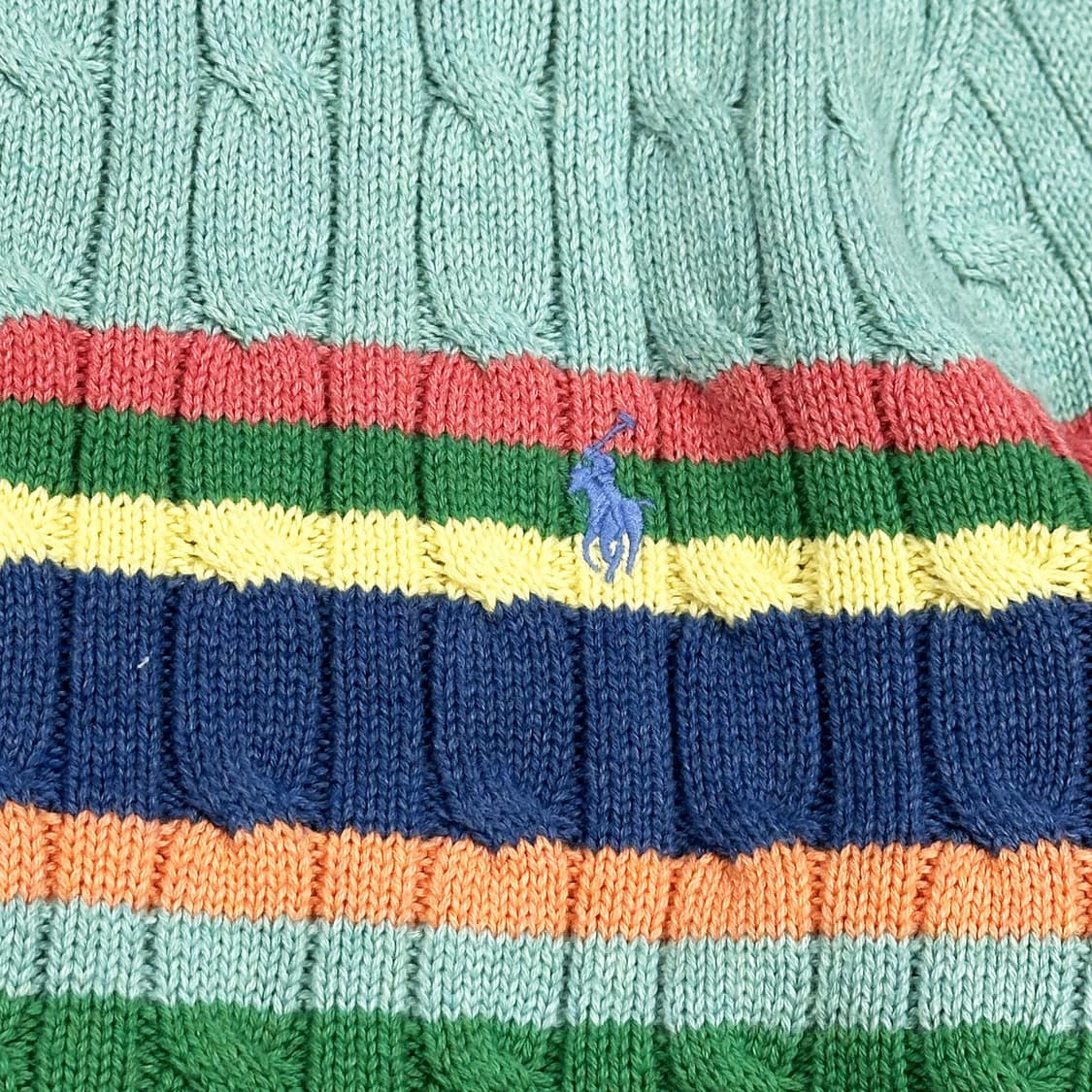 폴로 랄프로렌 포니 키즈 스트라이프 니트 (실측 S 여성추천) 상품이미지3