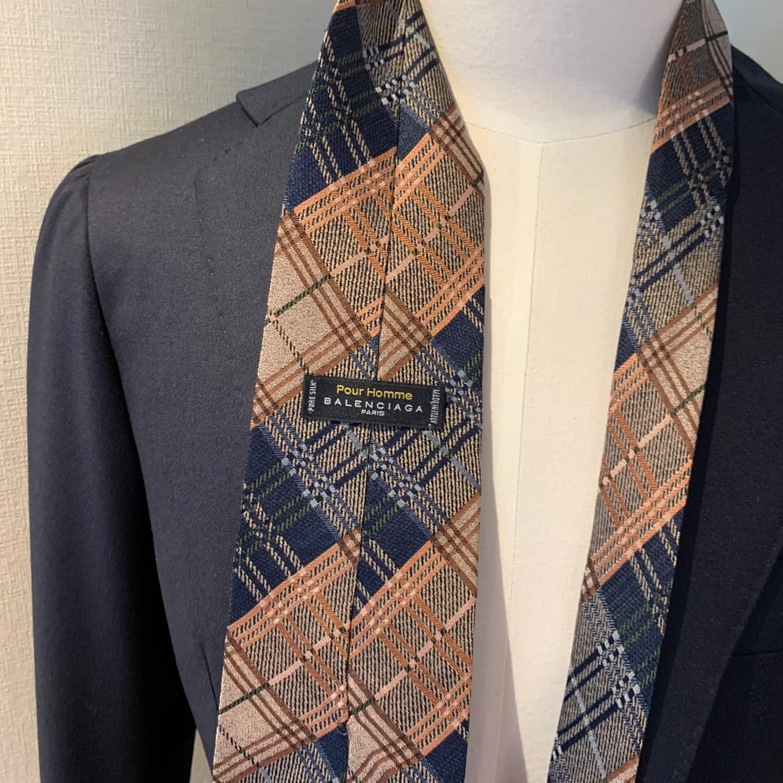 발렌시아가(BALENCIAGA) 체크넥타이 명품 100실크 A+등급 상품이미지2