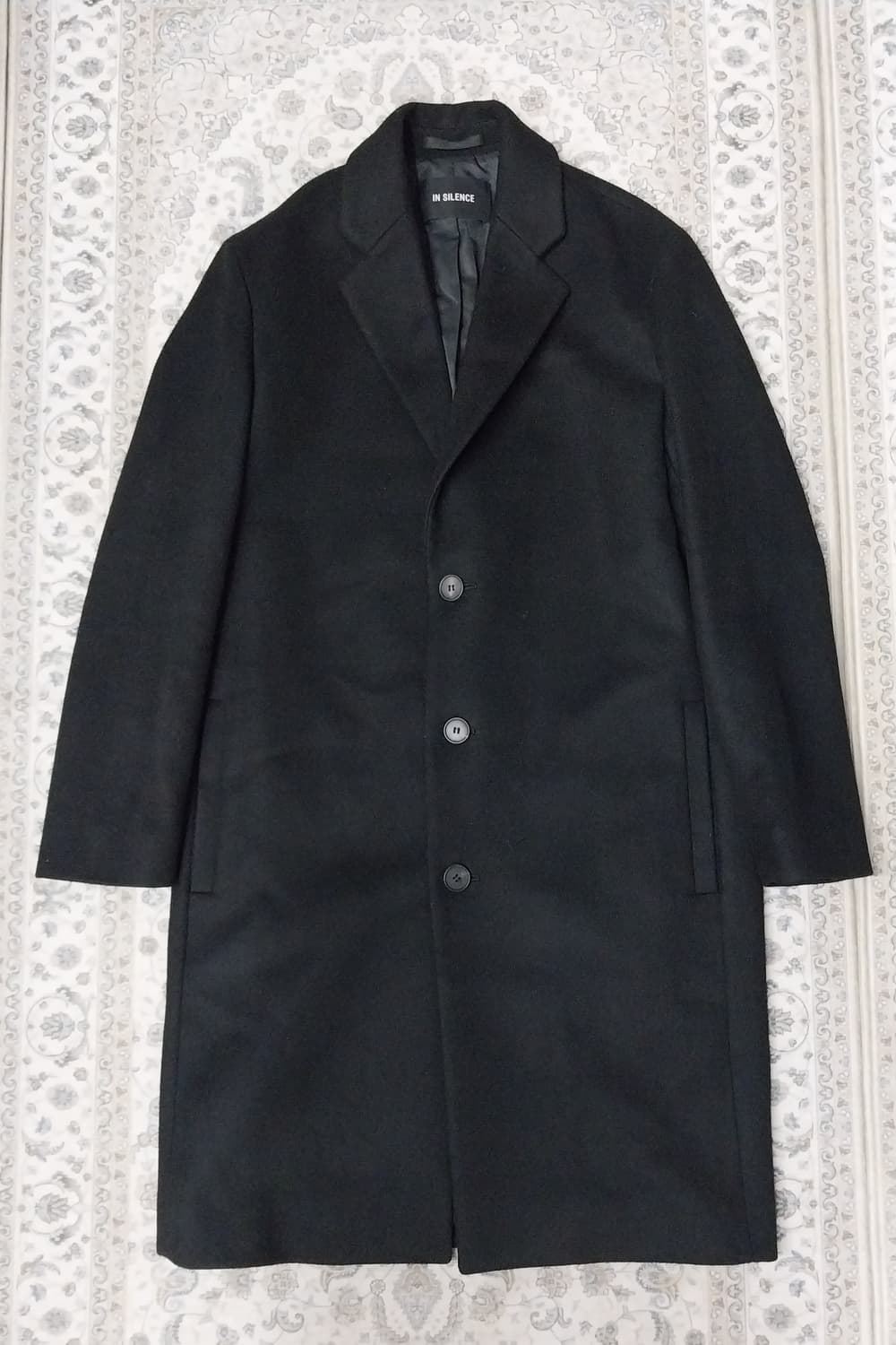 인사일런스 블랙 캐시미어 코트 S 상품이미지1