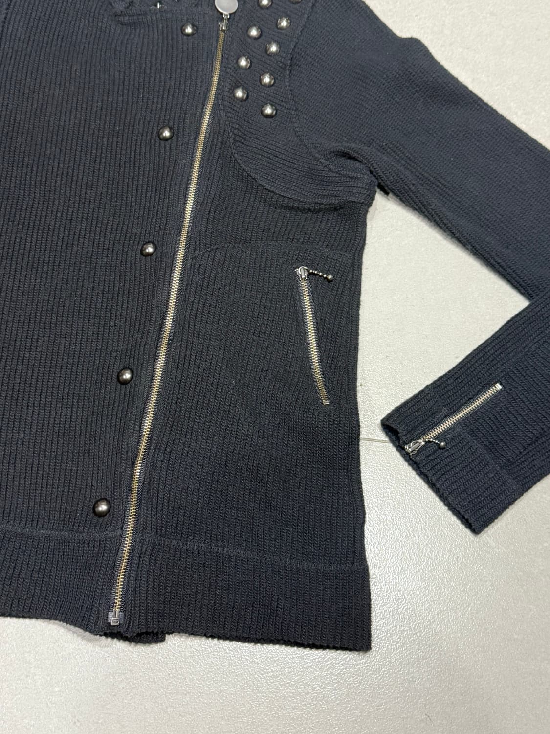 히스테릭 글래머 아카이브 스터드 폭탄 면 라이더 자켓 상품이미지4