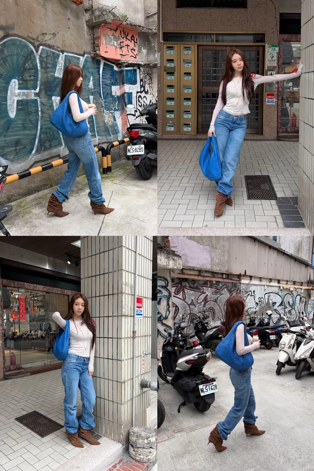 보테가베네타 호보백 블루 상품이미지2