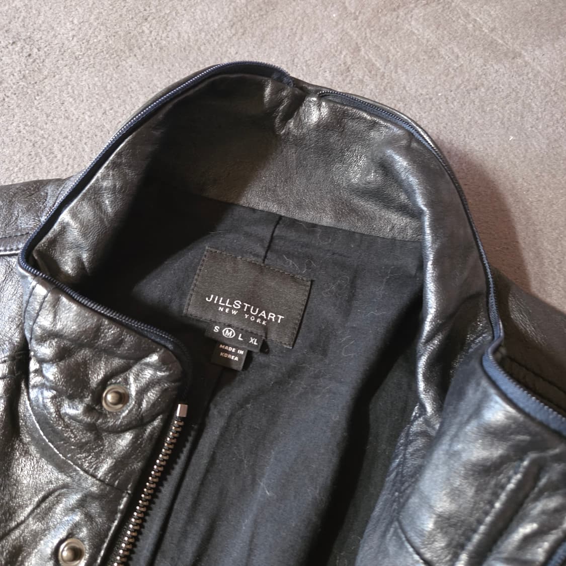 질스튜어트 램스킨 레더 자켓 M 100 상품이미지4