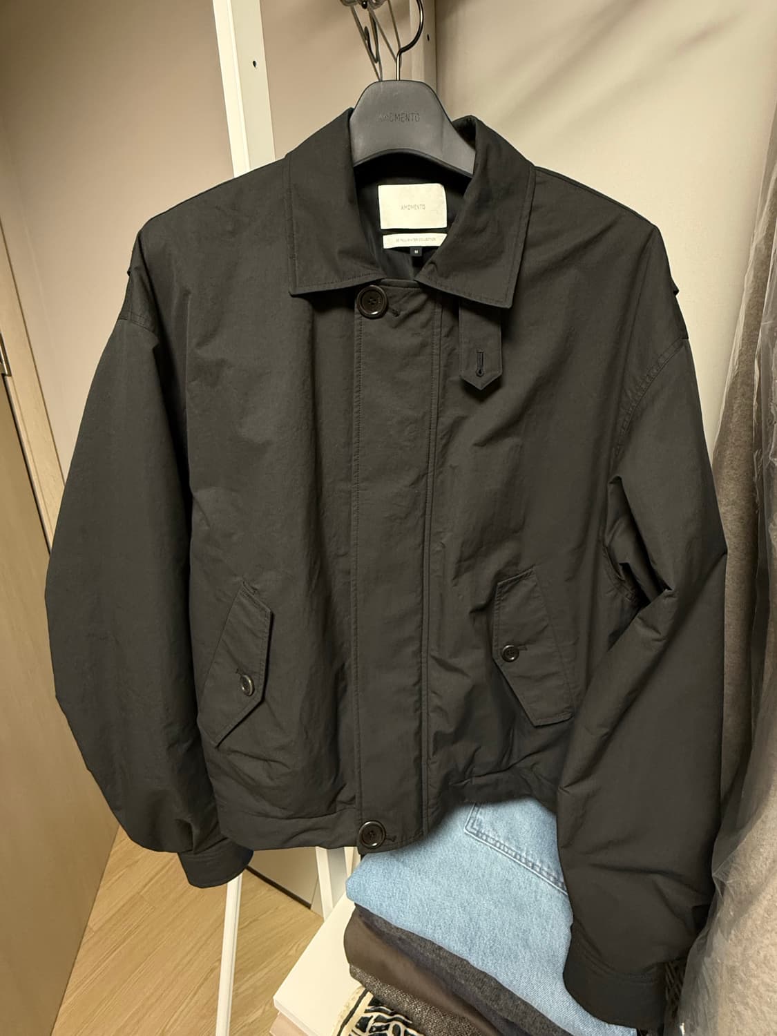 [M]25fw 아모멘토 패디드 코튼 나일론 점퍼 블랙 상품이미지2