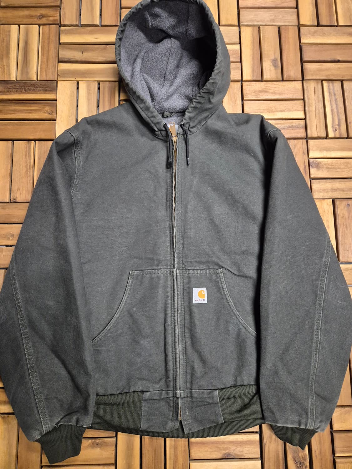 Carhartt 칼하트 j158 덕 액티브 후디 자켓 모스그린 상품이미지1