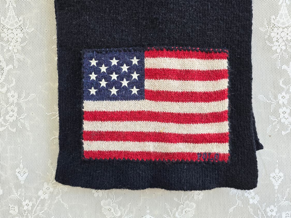 폴로 랄프로렌 성조기 울 머플러 상품이미지2