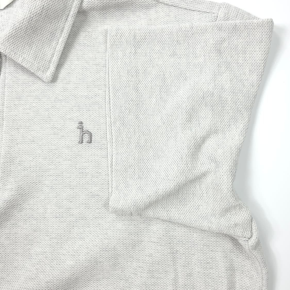 헤지스 하프집업 반팔 티셔츠 라이트그레이 (100) 상품이미지3