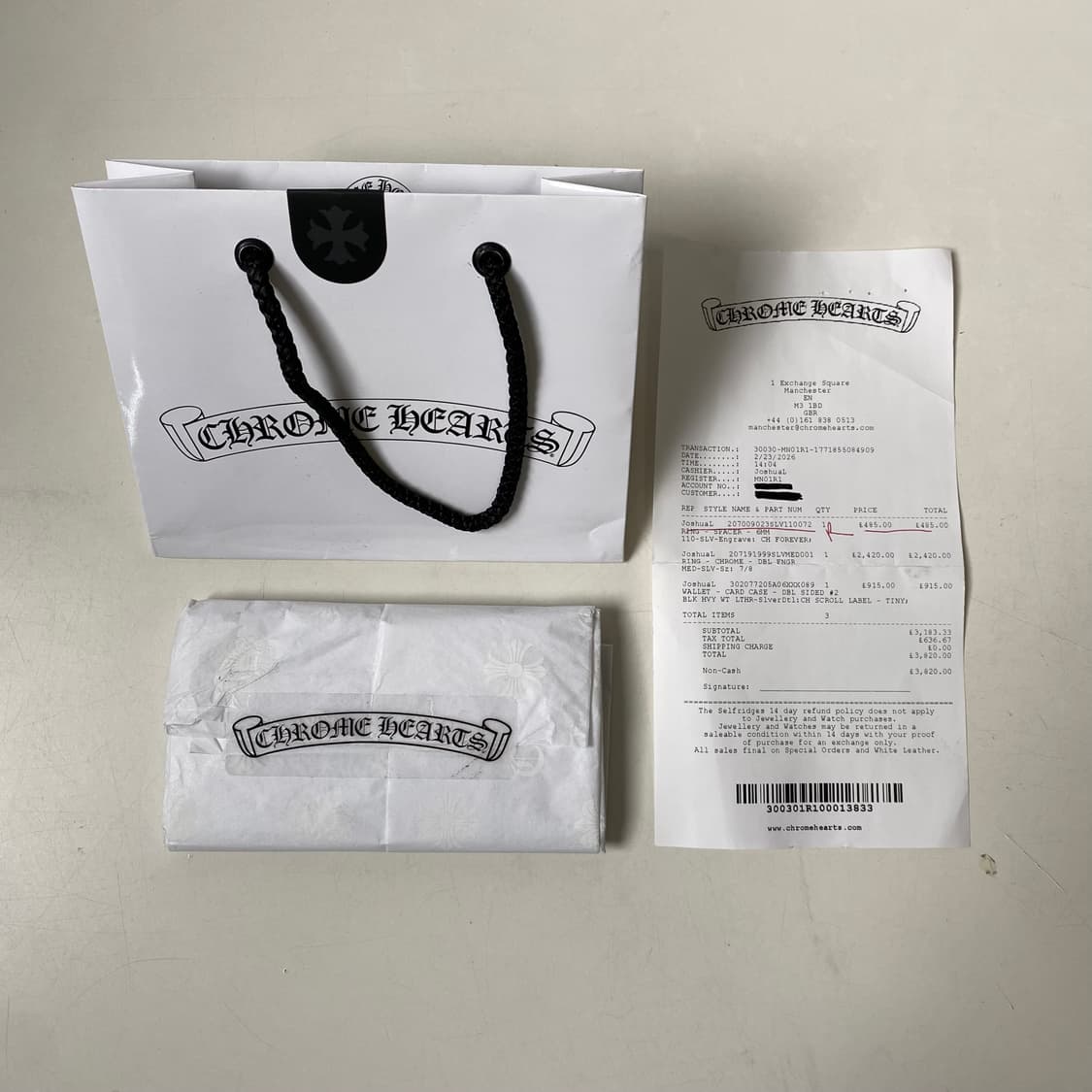 [Free] 크롬하츠 스크롤 로고 카드 지갑 상품이미지5