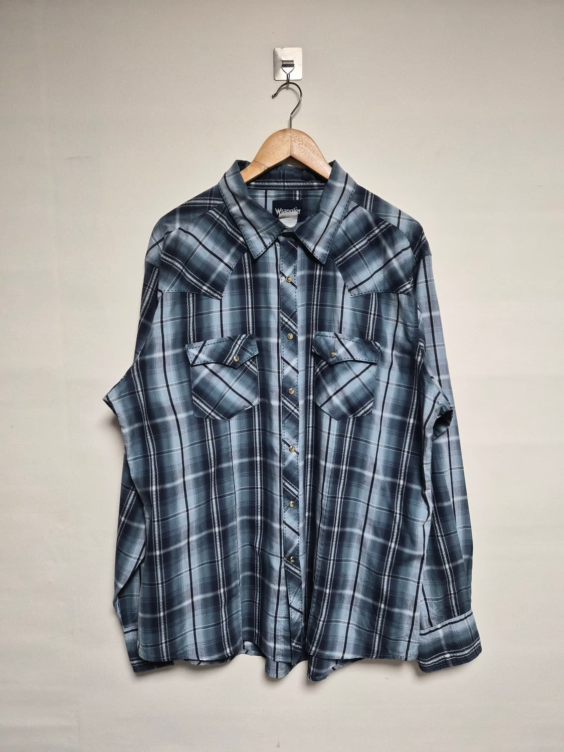 랭글러Wrangler 체크 웨스턴 셔츠 XL - S362 상품이미지1