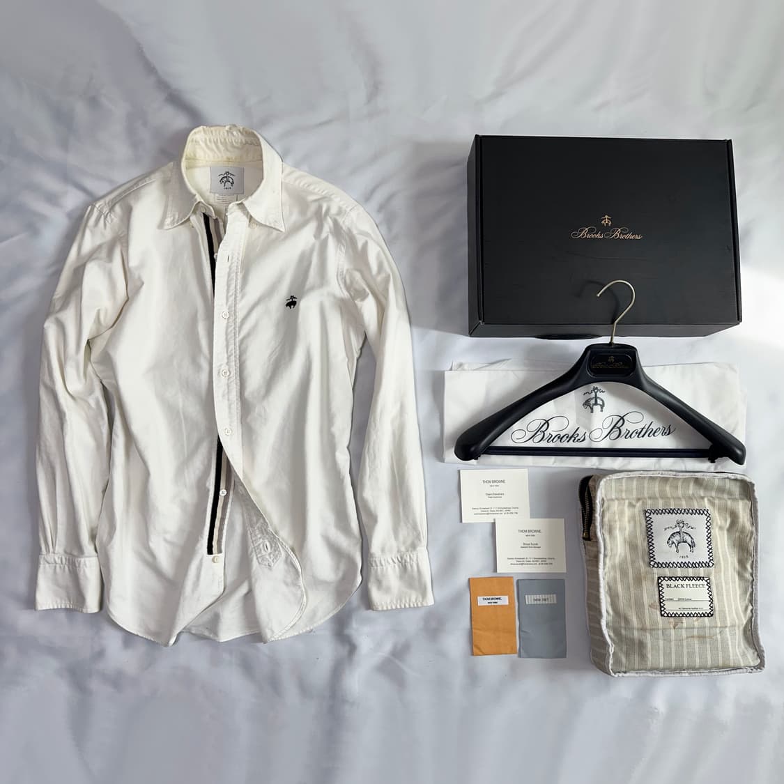 블랙플리스 by톰브라운 흑백 삼선 옥스포드 버튼다운 셔츠 상품이미지2