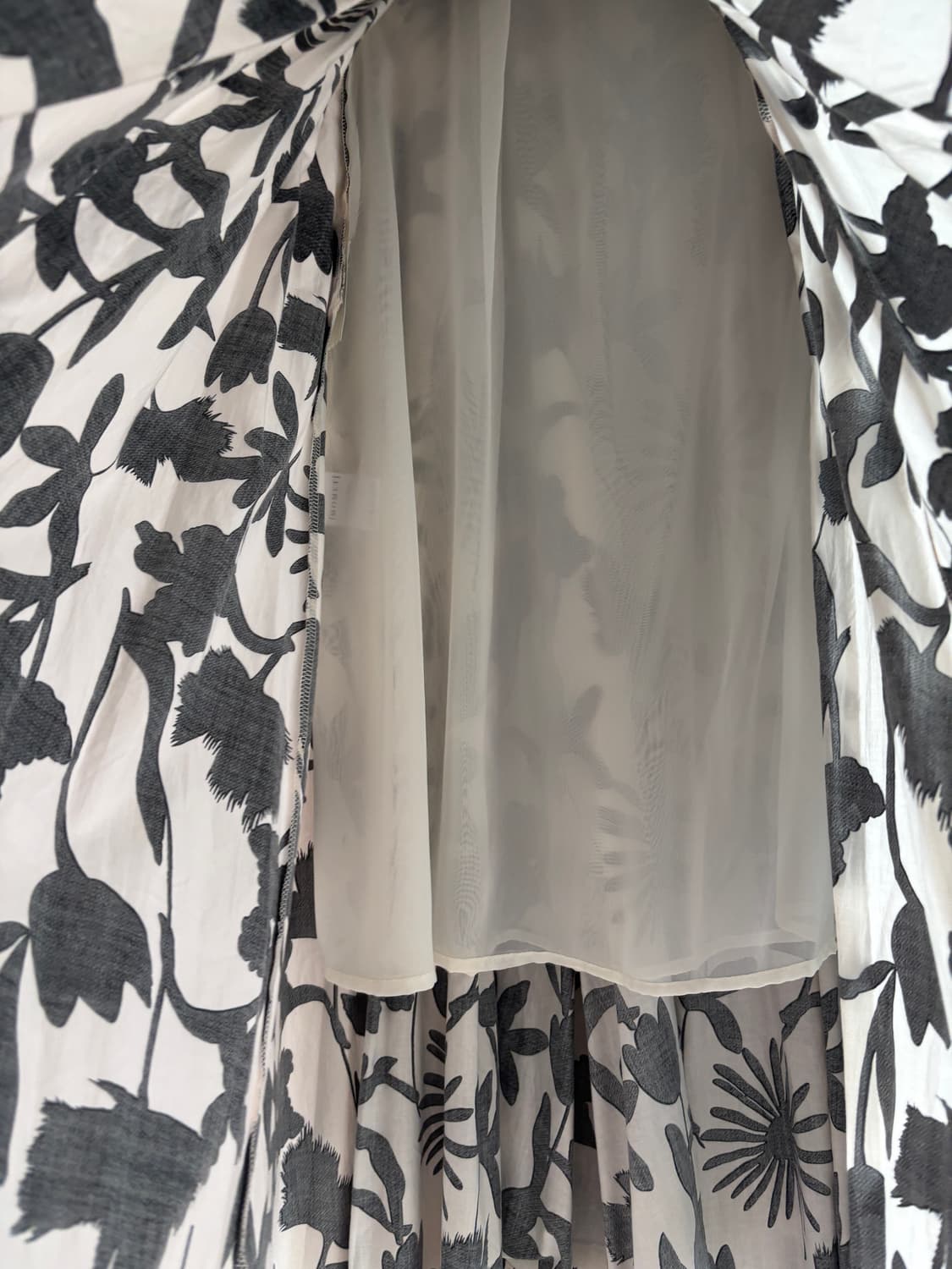 모멧 MOMET 플라워 볼륨 롱 스커트 big pattern 상품이미지5