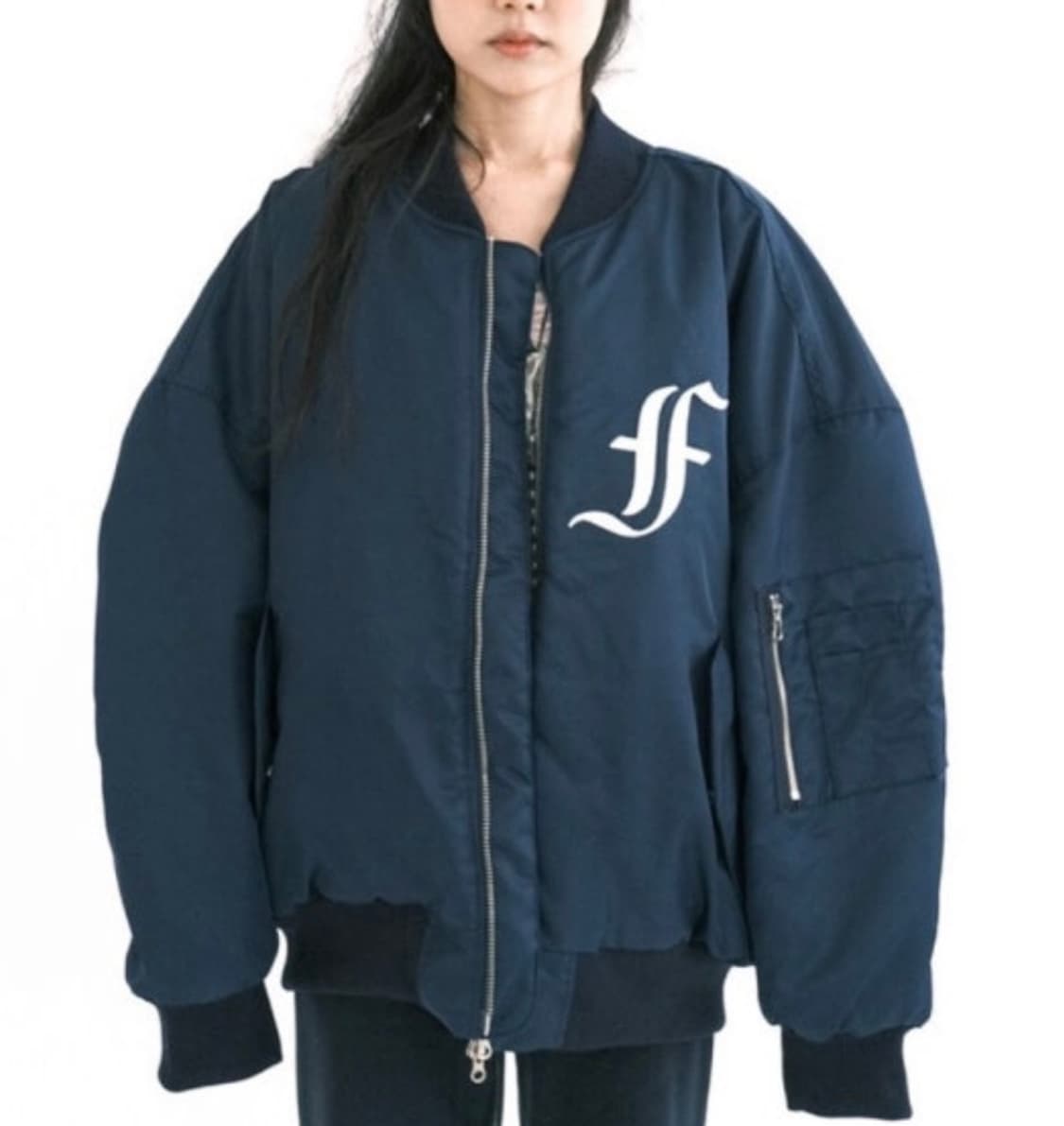 샵페어리 봄버 자켓 네이비 상품이미지1