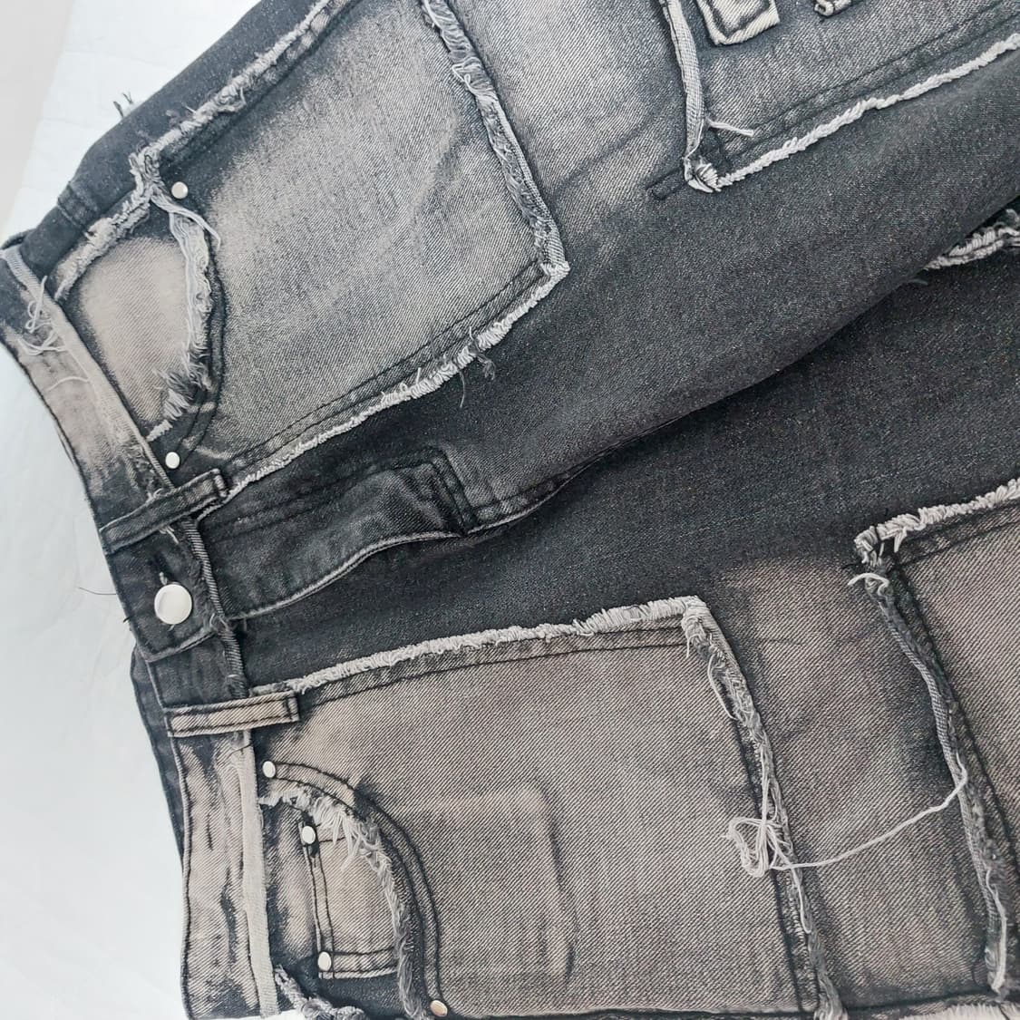 펑크 그런지 데님 와이드팬츠 상품이미지3