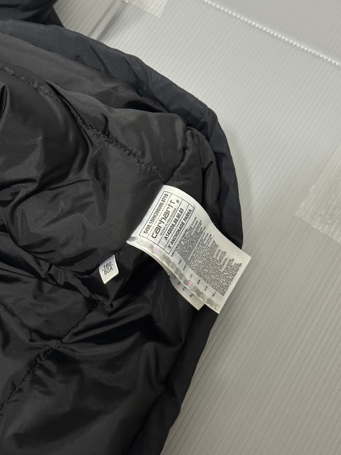 칼하트 점퍼 패딩 블랙 S 상품이미지7