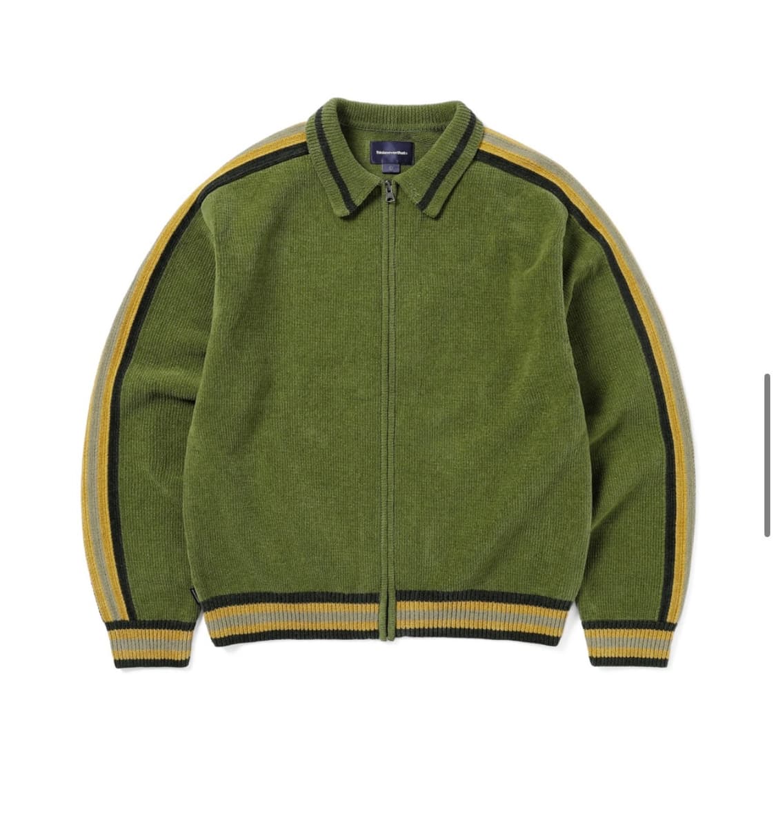 [XL] 디스이즈네버댓 스트라이프 집 가디건 올리브 상품이미지1