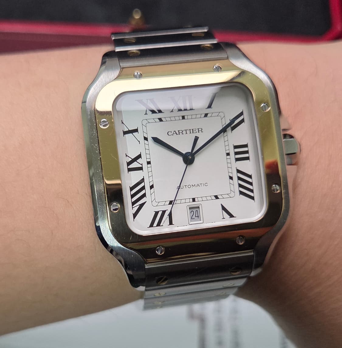 까르띠에 산토스 신형 18k콤비 라지 오토매틱 풀셋 
 상품이미지5