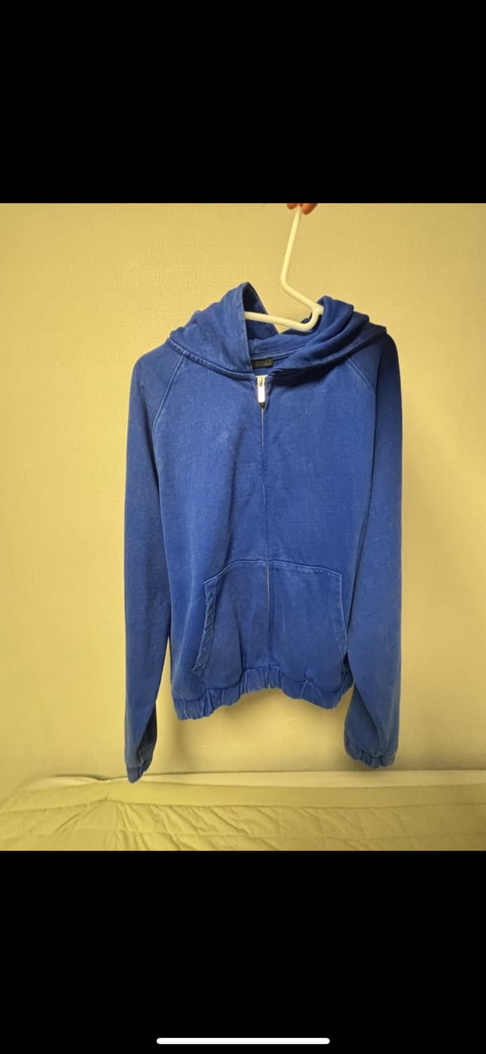 자라 워싱 후드집업 블루 상품이미지3