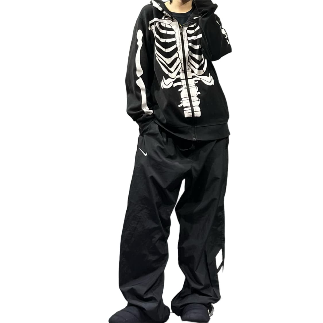 나이키 블랙 그레이 포인트 츄바 상품이미지2