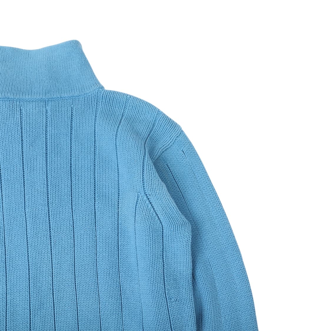 폴로진스 라이트 블루 헤비웨이트 하프집업 니트 상품이미지6