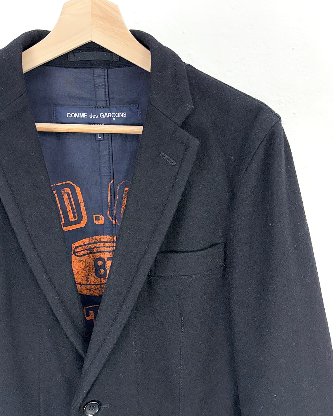 꼼데가르송 옴므 ad 2006 라이닝 풋볼 블랙 2b 블레이저 자켓 상품이미지3