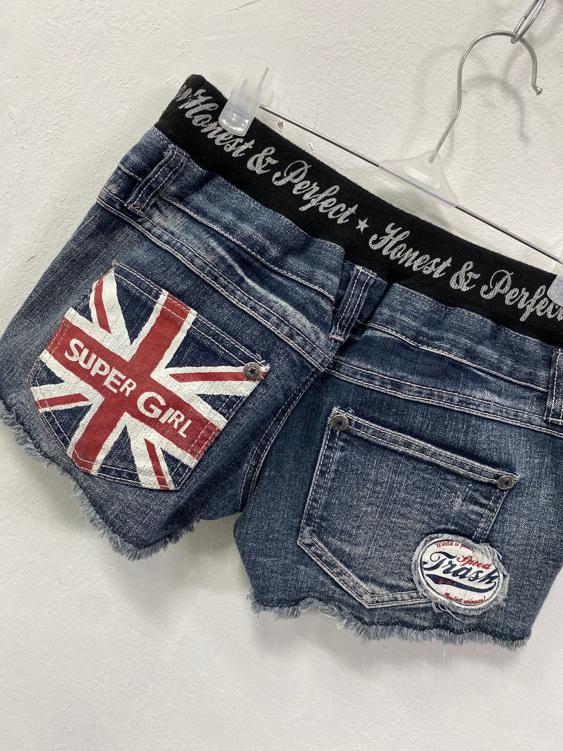 펑크 유니언잭 영국기 y2k 데님 숏츠 상품이미지6