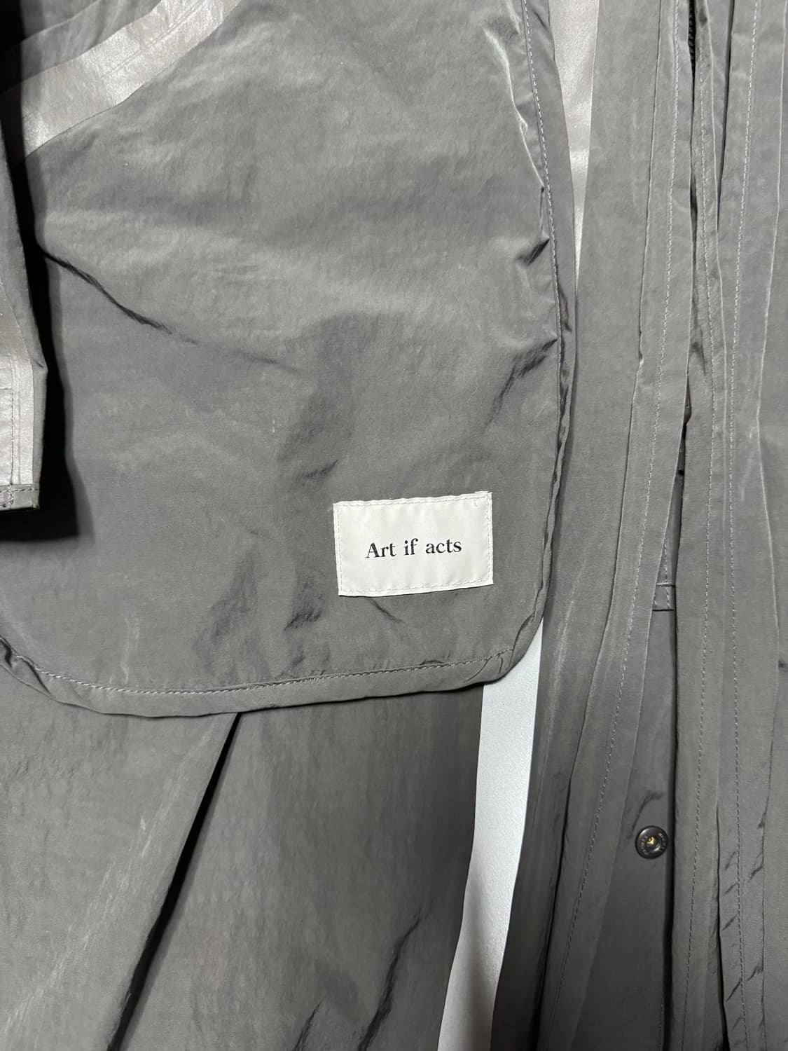 아트이프액츠 피쉬테일파카 나일론 그레이색상 상품이미지4