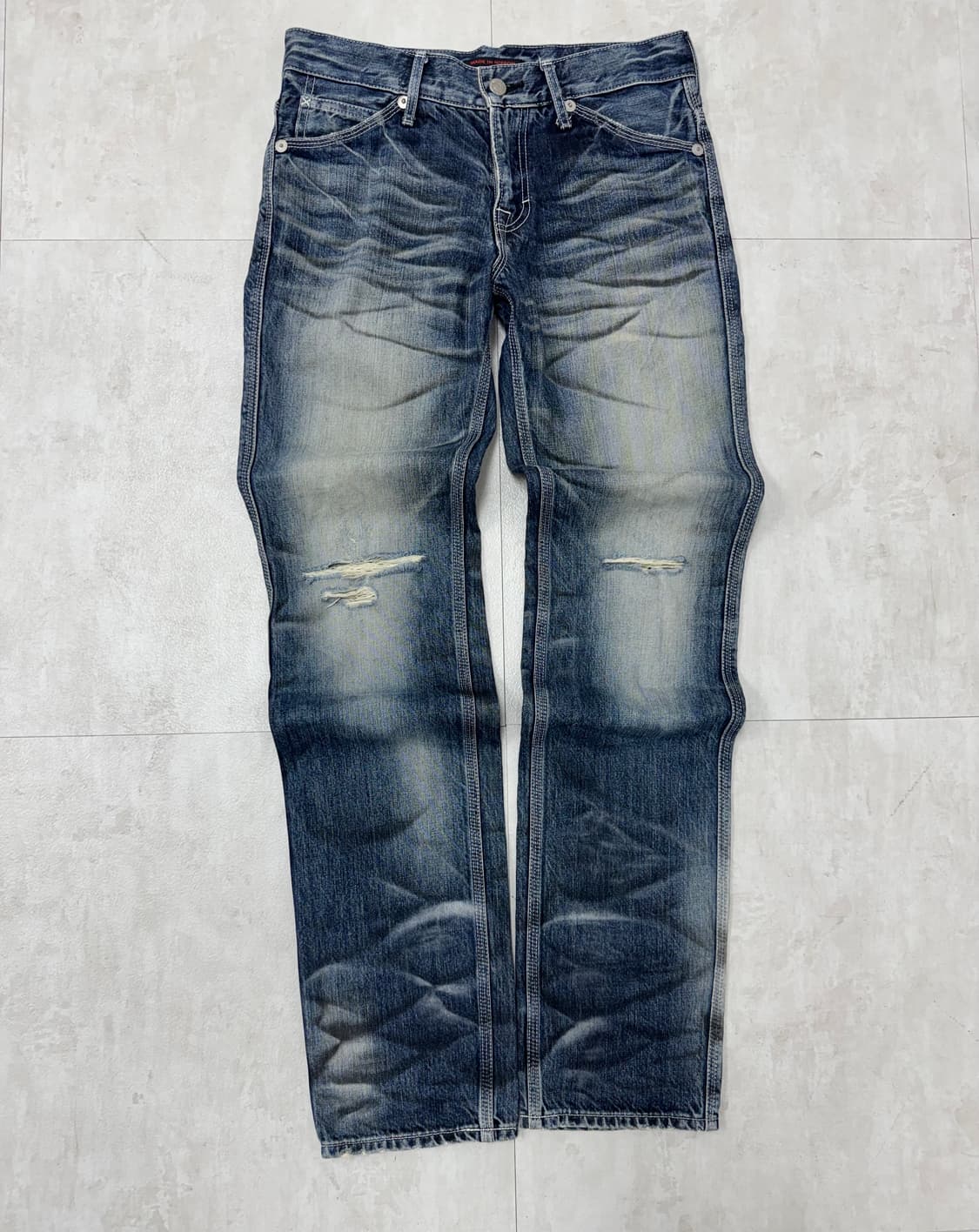 •BlueWay 블루웨이 일본제 워싱 디스트로이드 데님 상품이미지1