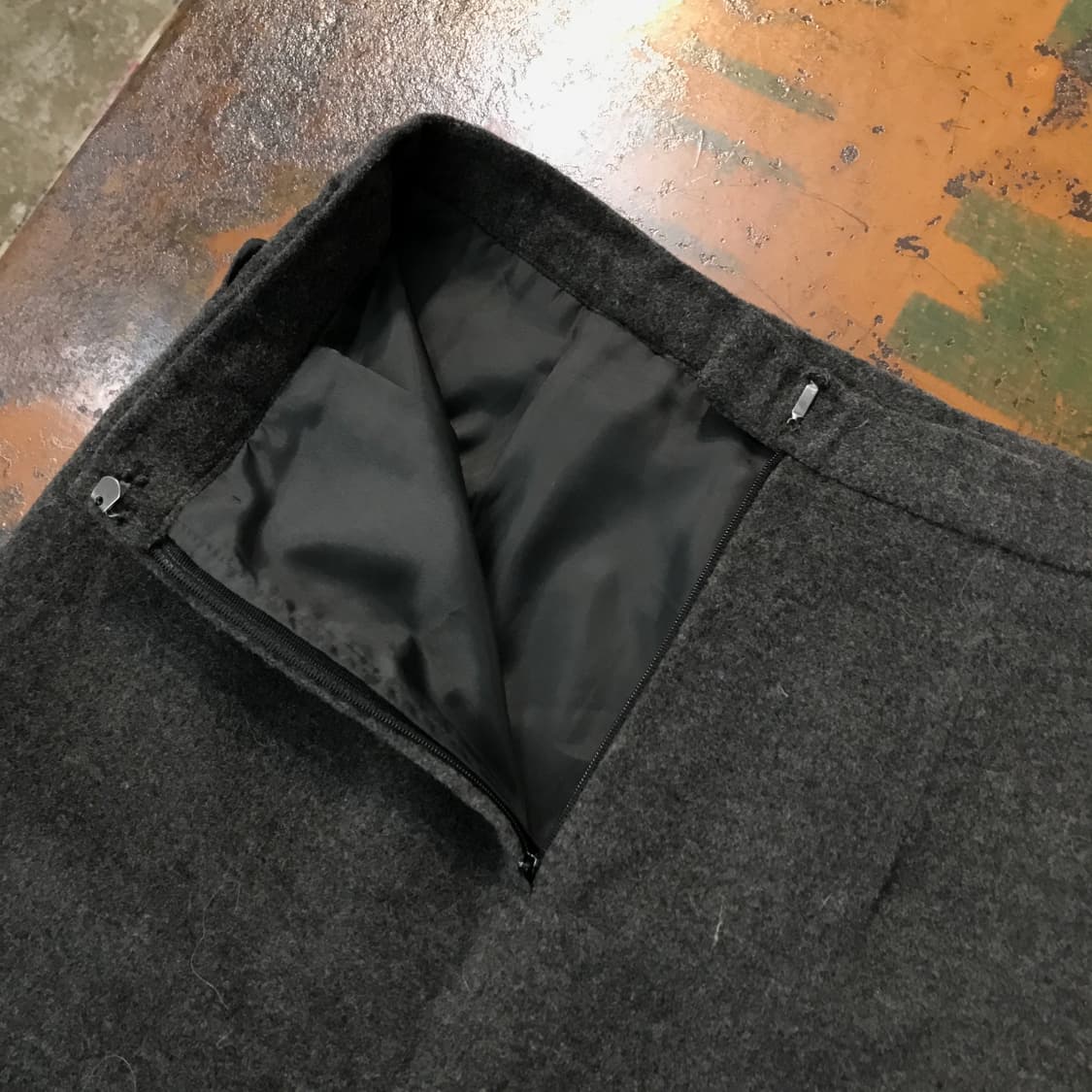 VTG 빈티지 차콜 H 라인 모직 스커트  상품이미지3