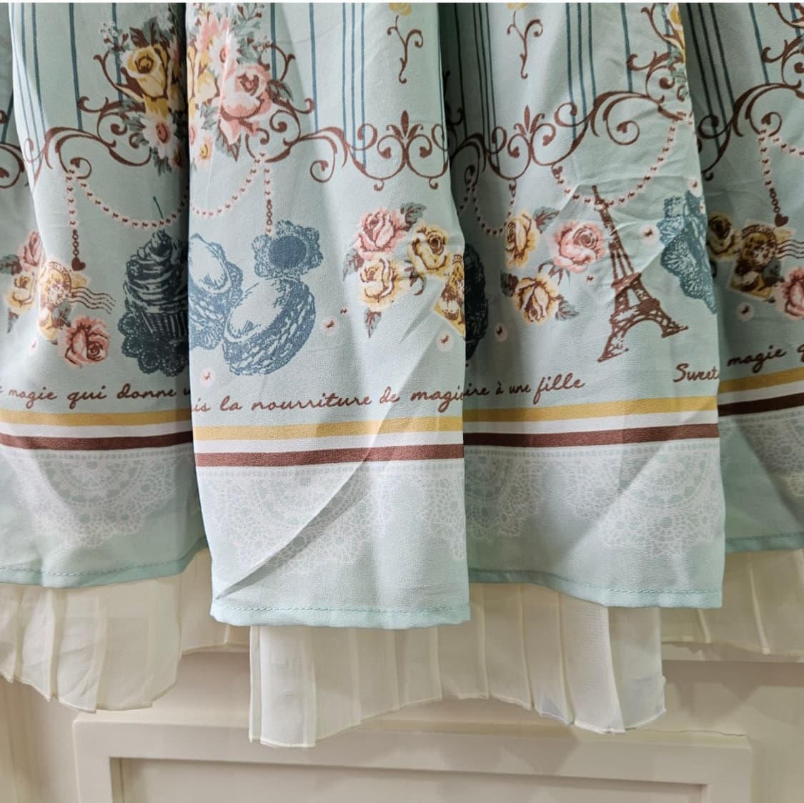 엑시즈팜(axes femme) 민트 플로럴 코르셋 원피스 상품이미지3