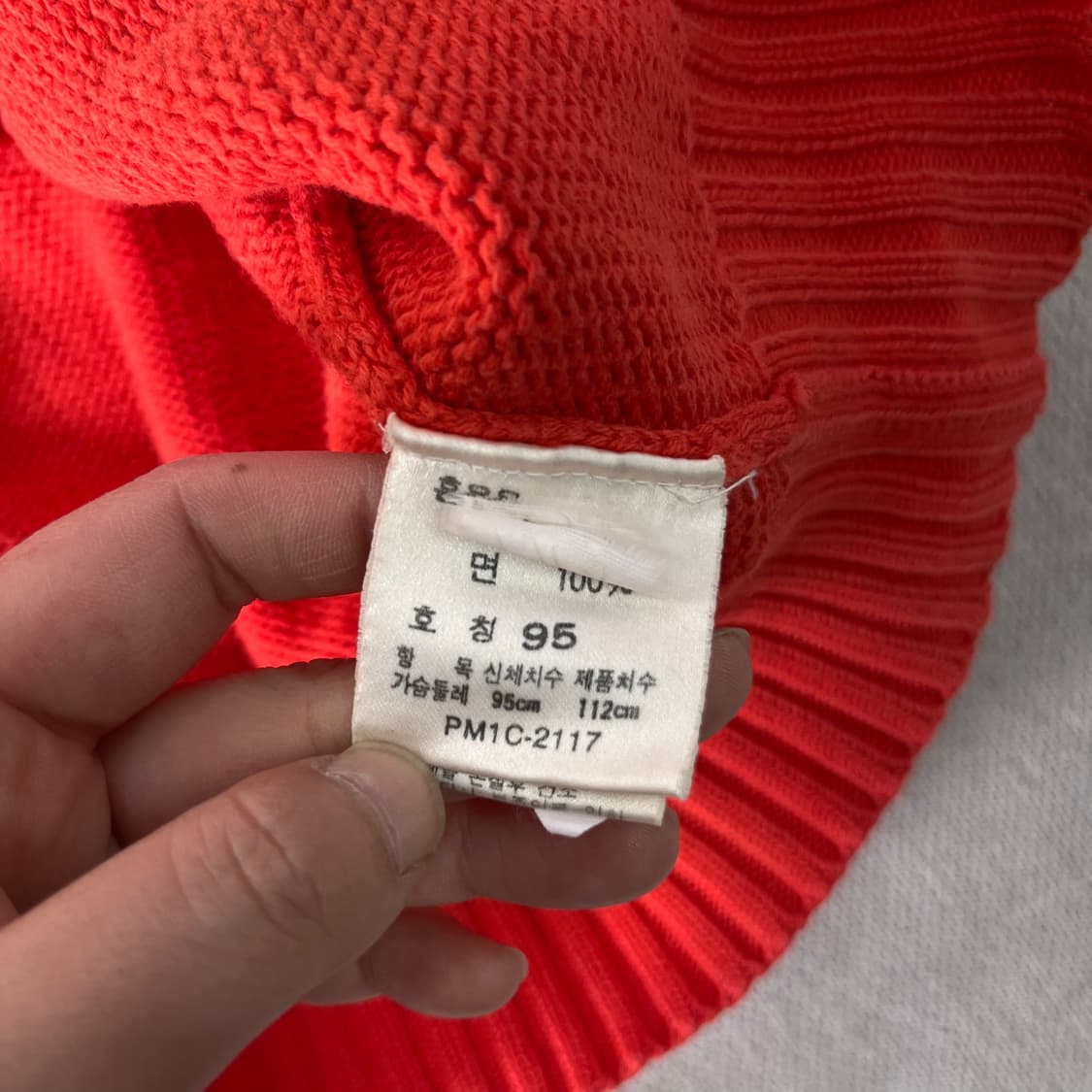 100 폴로랄프로렌 90s 신한인터네셔널 주황 가디건 상품이미지5