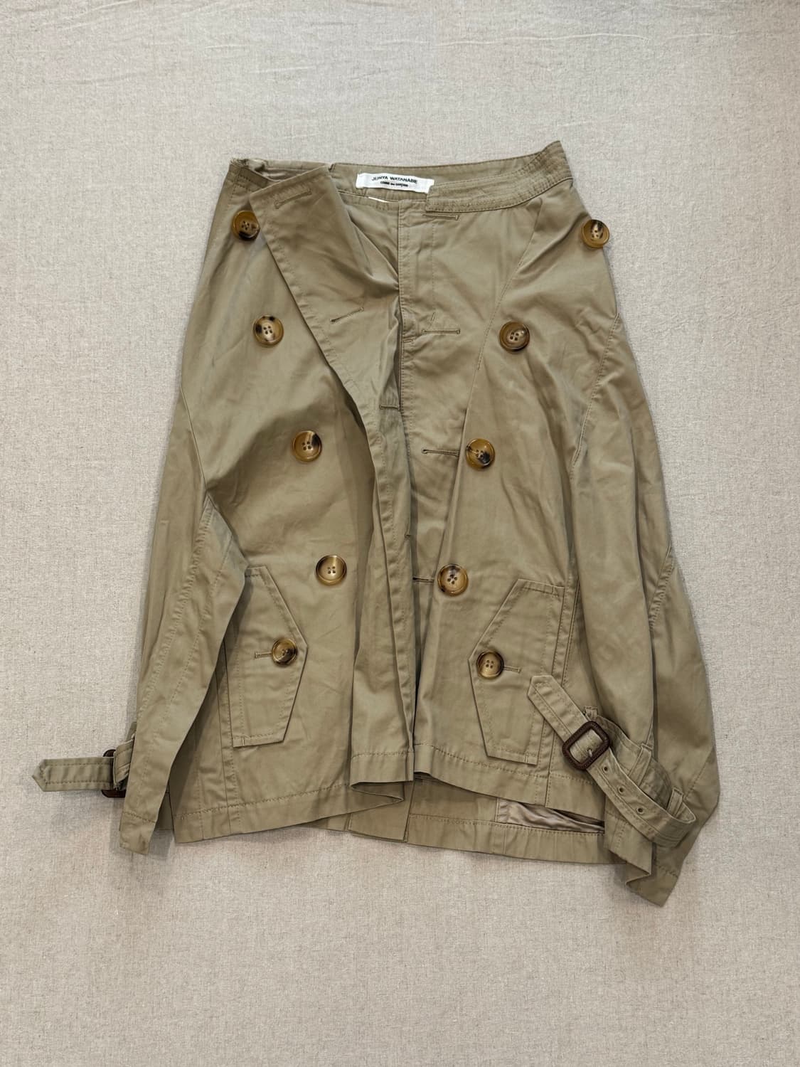 준야와타나베 06ss 디컨스트럭티드 트렌치코트 스커트 상품이미지1