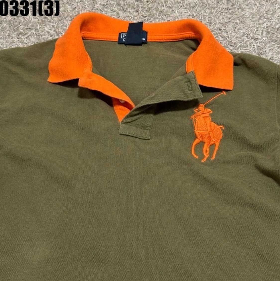 빅포니 폴로 카라티 카키 오렌지 폴로 반팔 상품이미지2