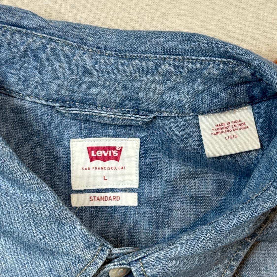 L) 리바이스 스탠다드 투포켓 웨스턴 데님 셔츠 상품이미지6