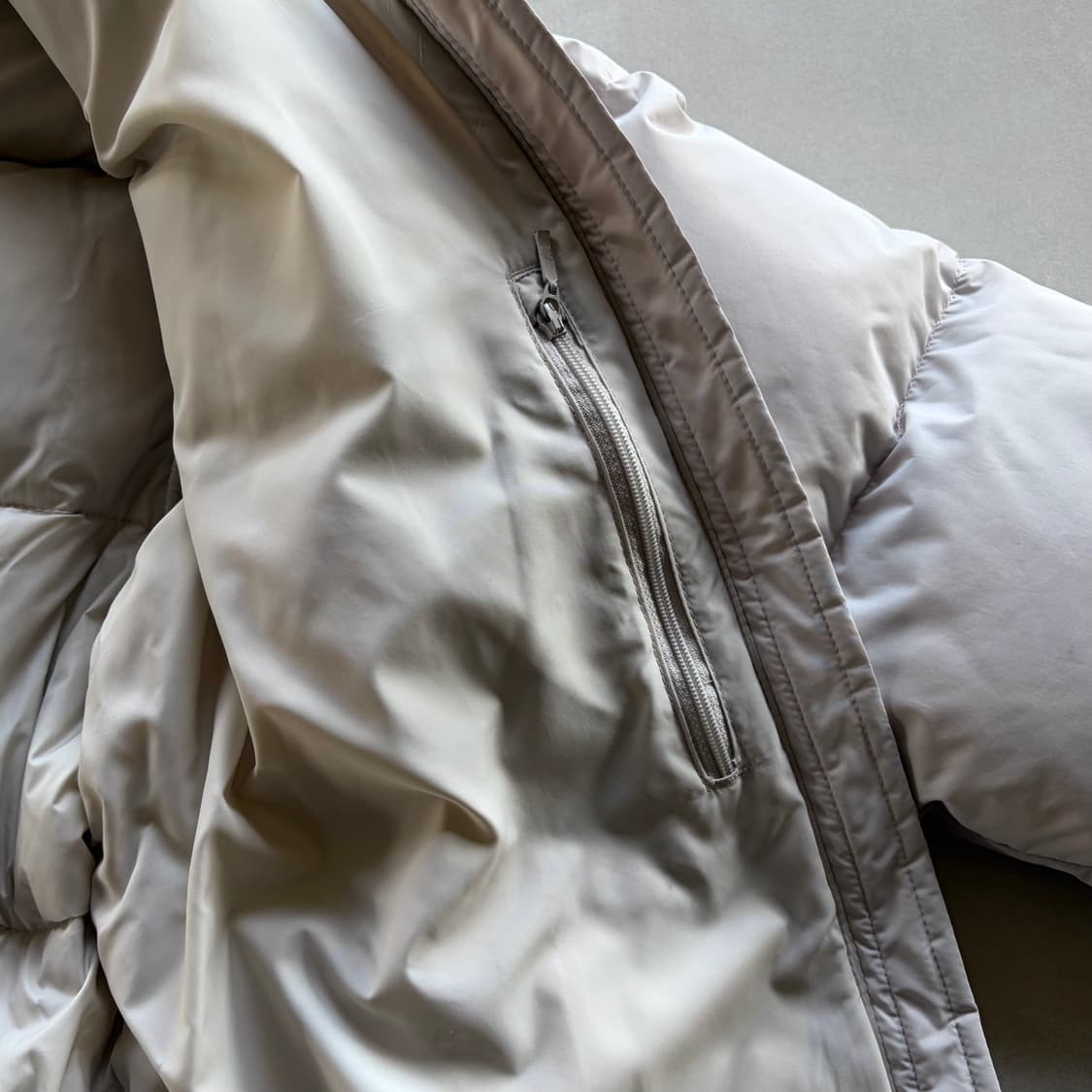[XS]노스페이스 로프티 구스다운 패딩 자켓 화이트 샌드 상품이미지9
