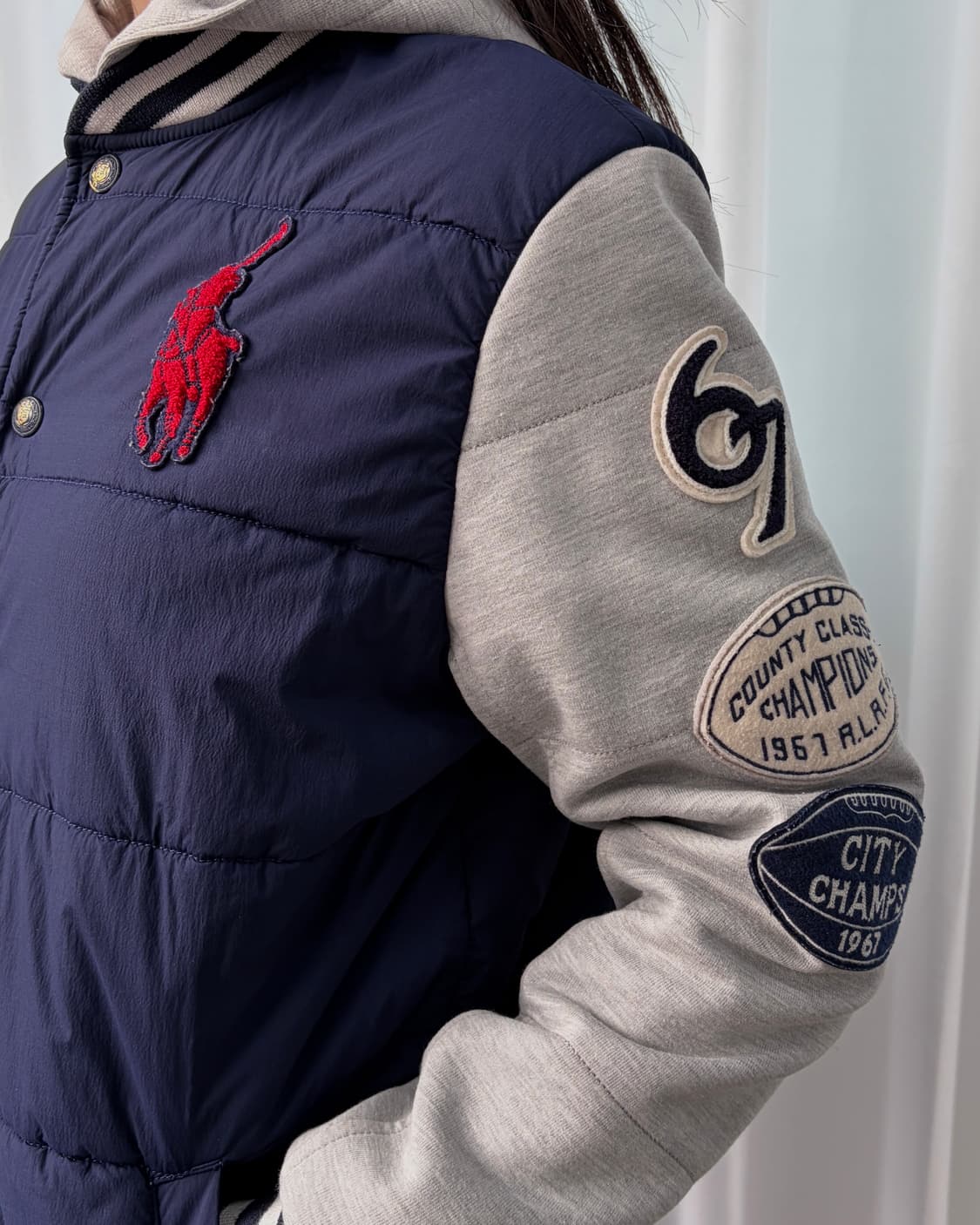 [S]폴로 랄프로렌 빅포니 패디드 바시티 후드 자켓 상품이미지3