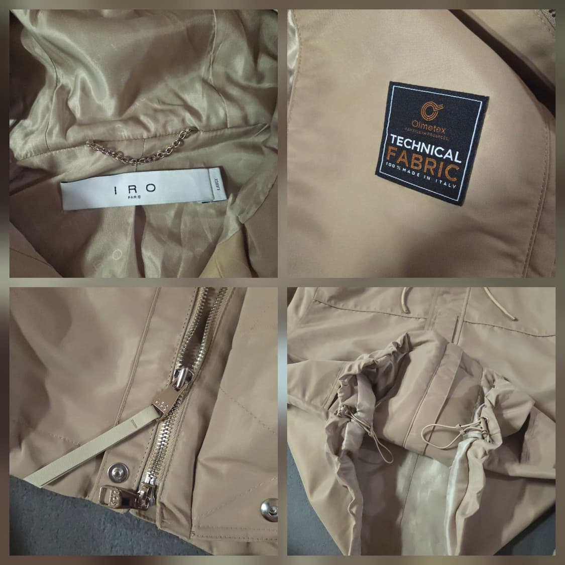 IRO 23FW 이로 나일론 후드 세미오버 자켓 L 베이지 상품이미지8