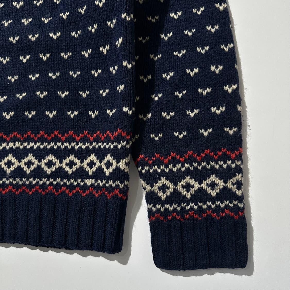 폴로 랄프로렌 노르딕 패턴 숄더 버튼 울 핸드 니트 상품이미지6