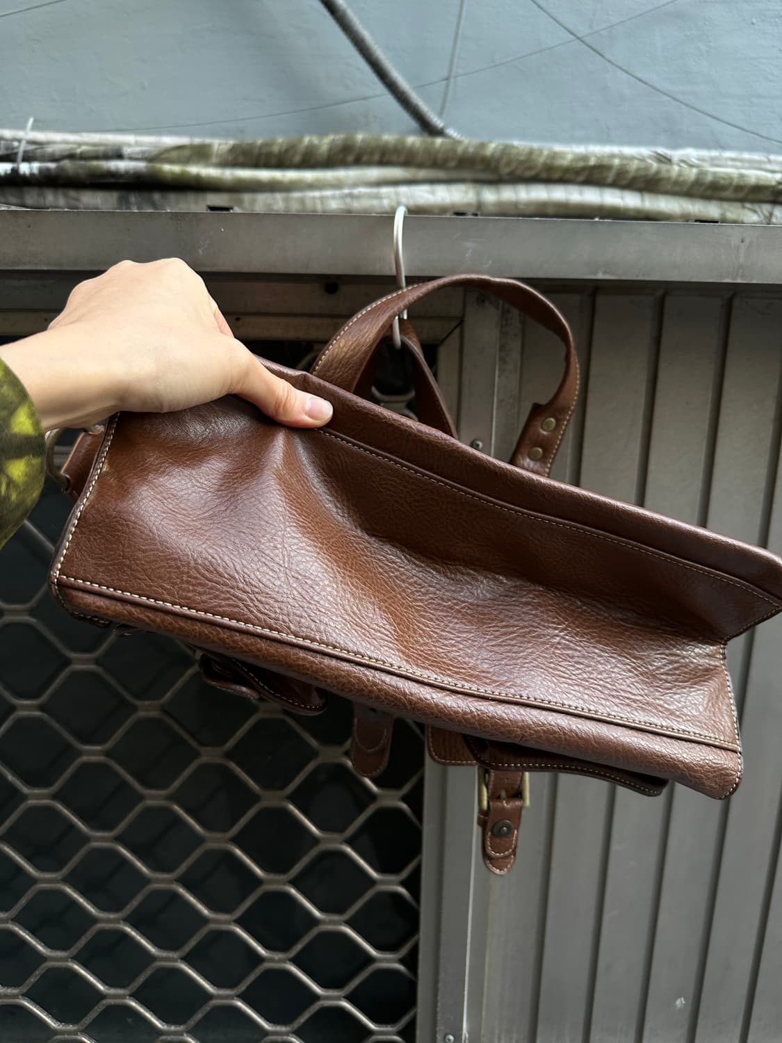 Stud brown satchel bag 상품이미지7