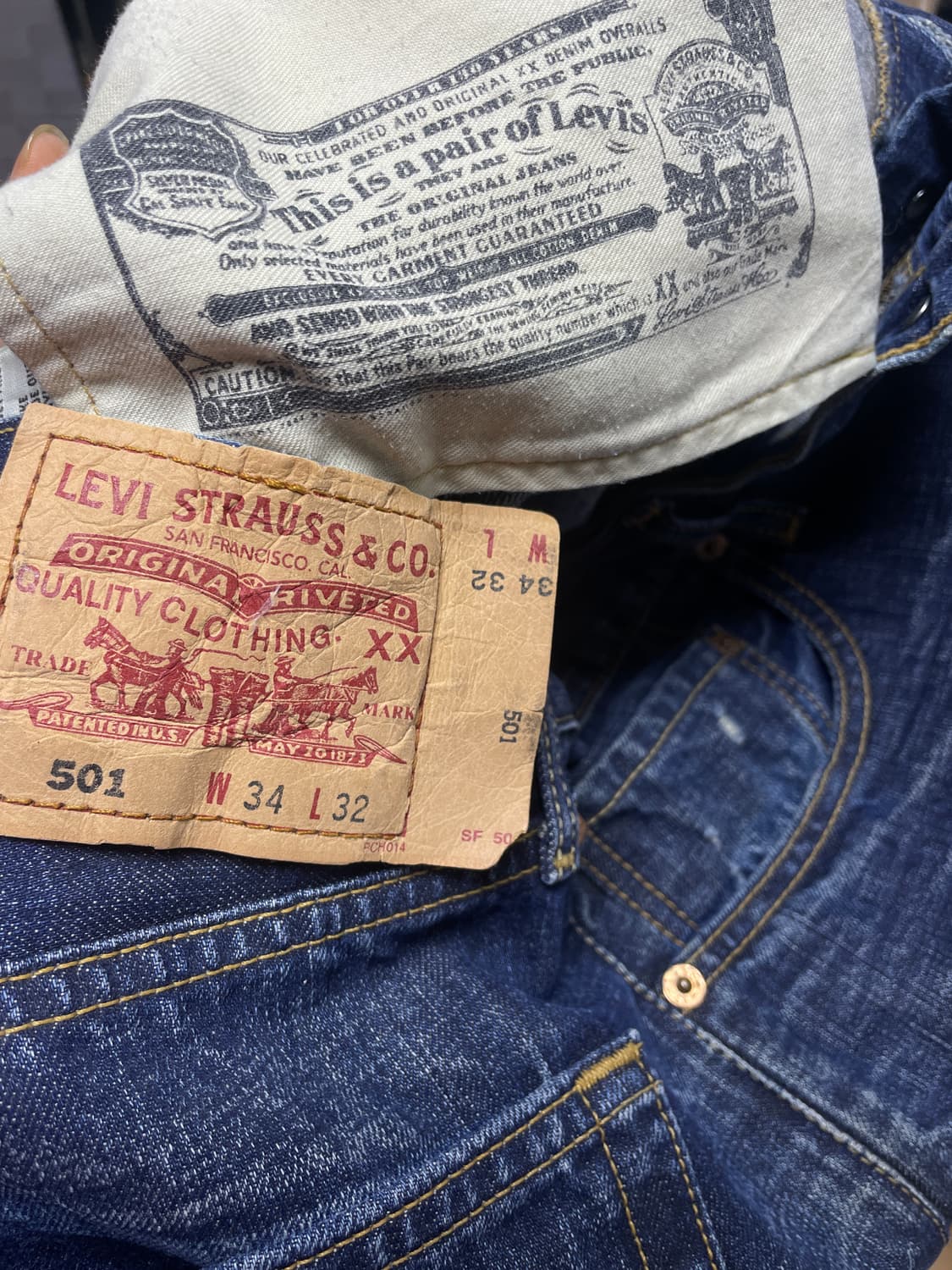 빈티지 리바이스 501 34x32 실제 33정도 상품이미지5
