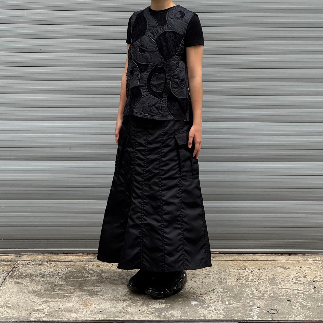 Sleeveless lace black vest 상품이미지9