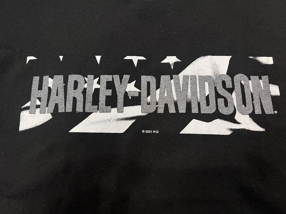 할리데이비슨 빈티지 프린트 티셔츠 상품이미지3
