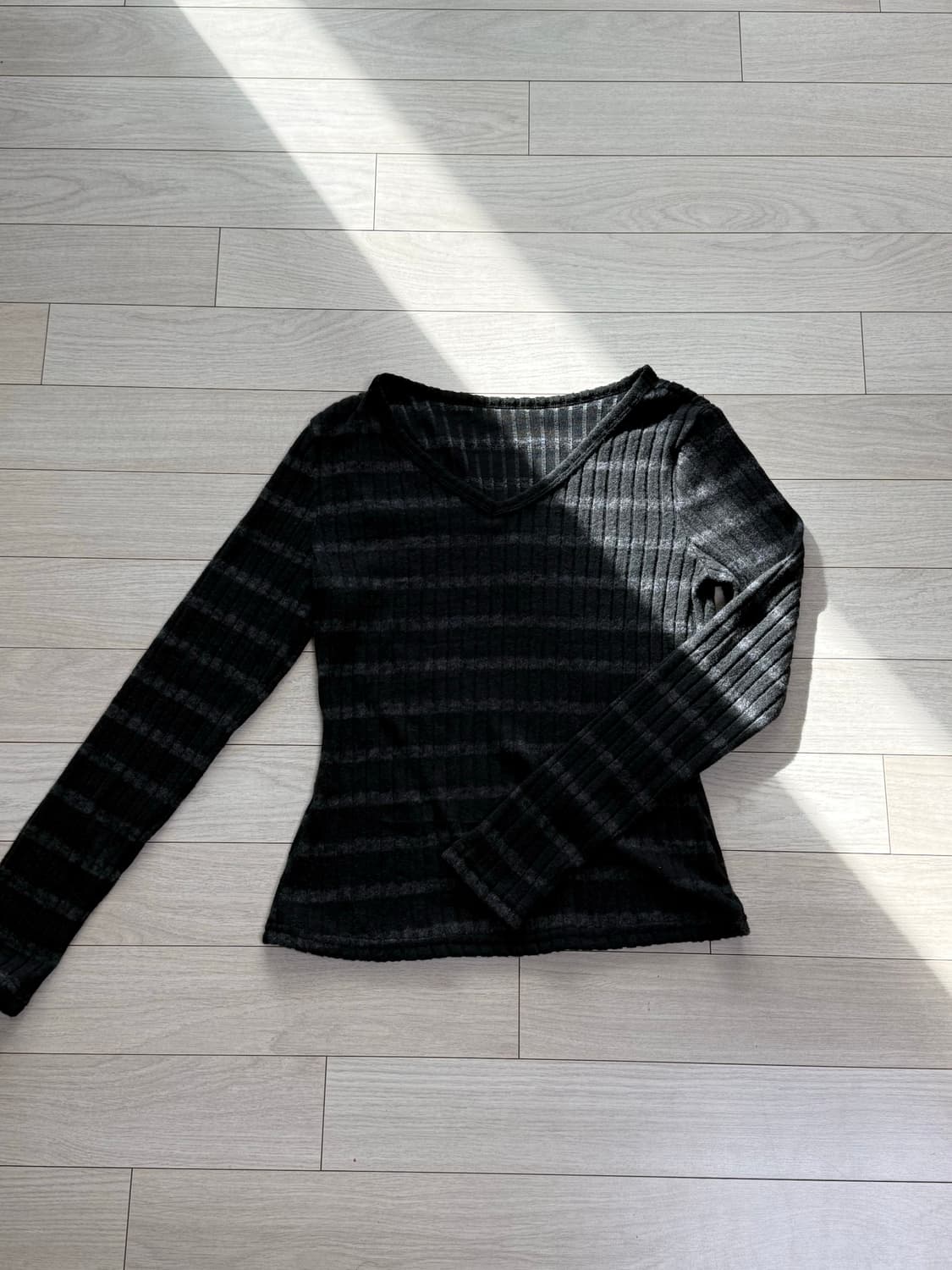 쉬인 고스 브이넥 니트슬리브 상품이미지2