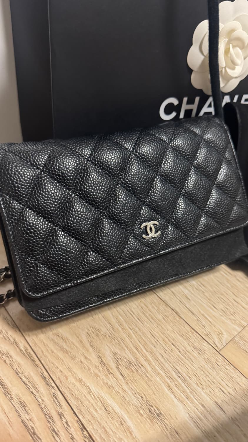 샤넬 woc 은장 캐비어 블랙 상품이미지2