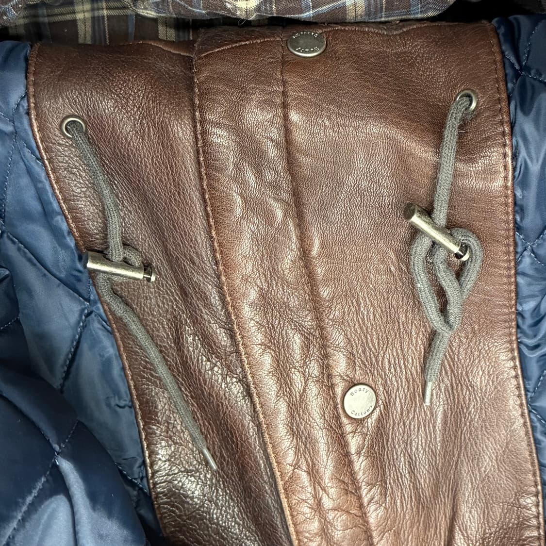 [정품/100] 헨리코튼 브라운 양가죽자켓 상품이미지5
