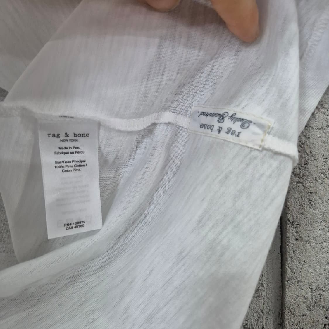 Rag&Bone랙앤본 U넥 화이트 티 상품이미지7