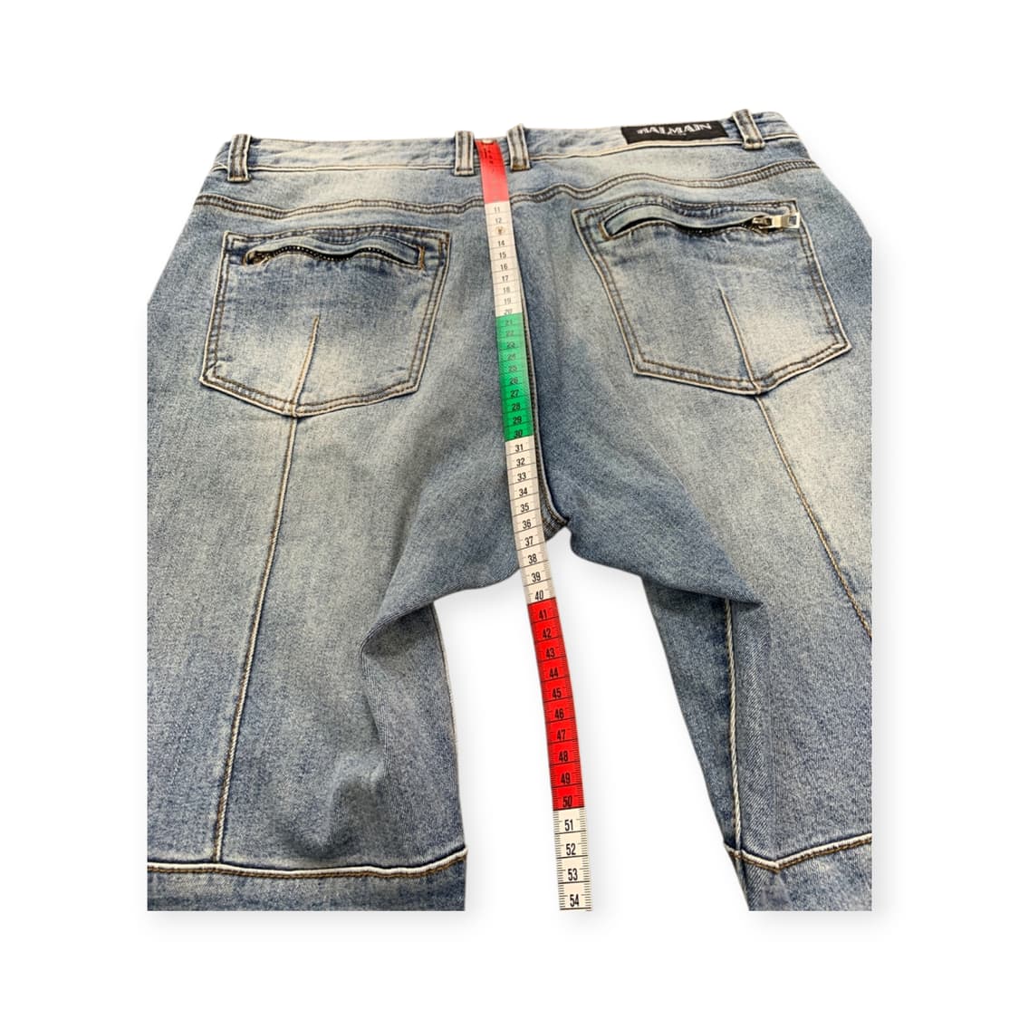 36)발망 워싱 데님 청바지 라이트블루 아이스진 데님팬츠 상품이미지7