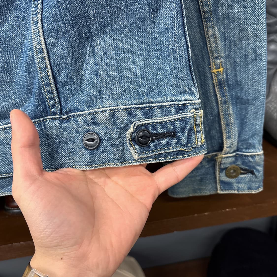 00s 에드윈 503 빈티지 워시드 타입3 트러커 데님자켓 N918 상품이미지7