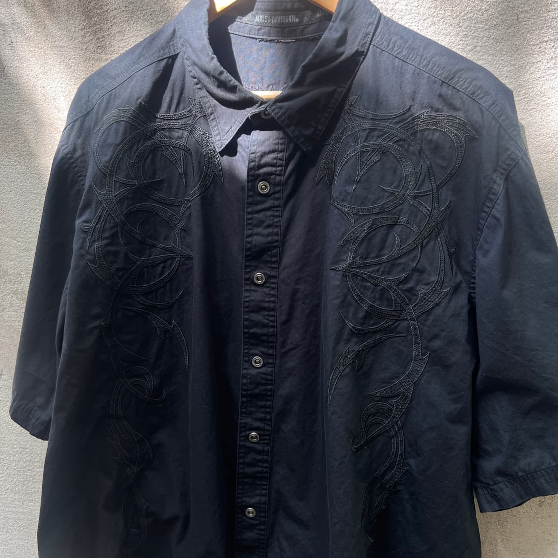 할리데이비슨 자수 반팔 셔츠 블랙  상품이미지2