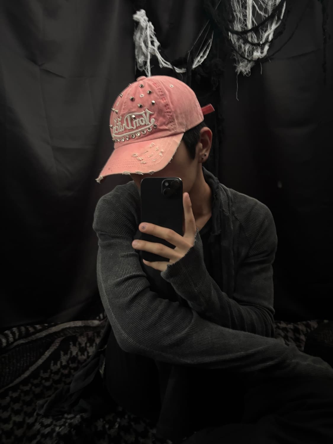 “Von dutch” Pink Y2K Stud Cap 상품이미지2