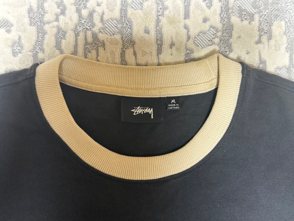 (M) 스투시 헤비 저지 티셔츠 블랙 상품이미지4