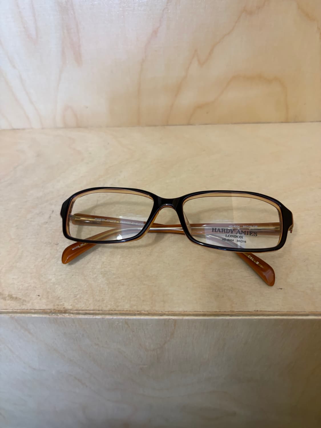 하디 에이미스 (HARDY AMIES) 브라운 뿔테 안경 상품이미지3